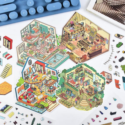 Daily Fantasy 3D Sticker | 4 Cute Miniature Sticker