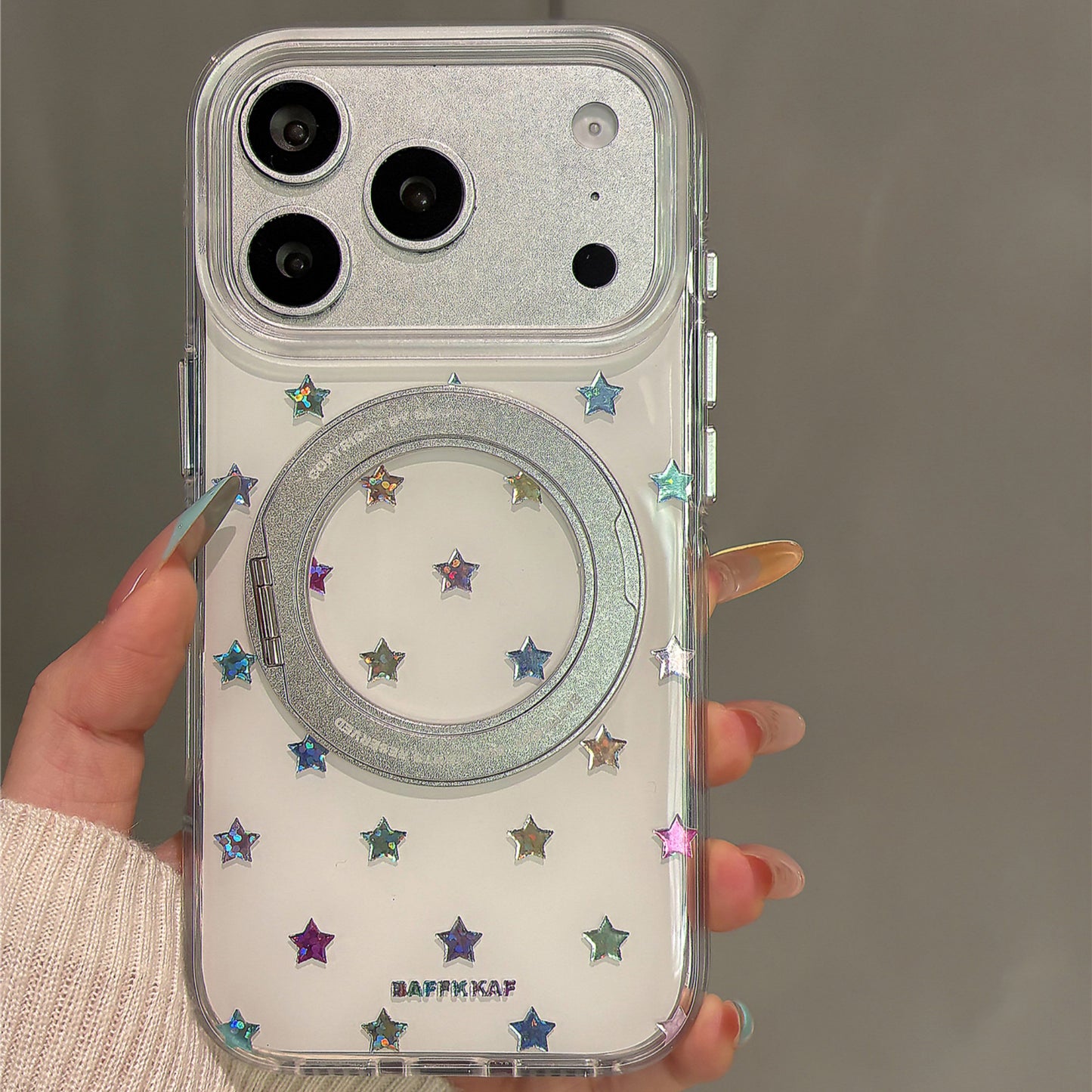 Colorful Gilt Stars Stand Acrylic Phone Case