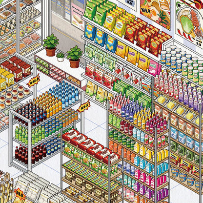 Shelf Display 3D Sticker | 2 Cute Miniature Scenes