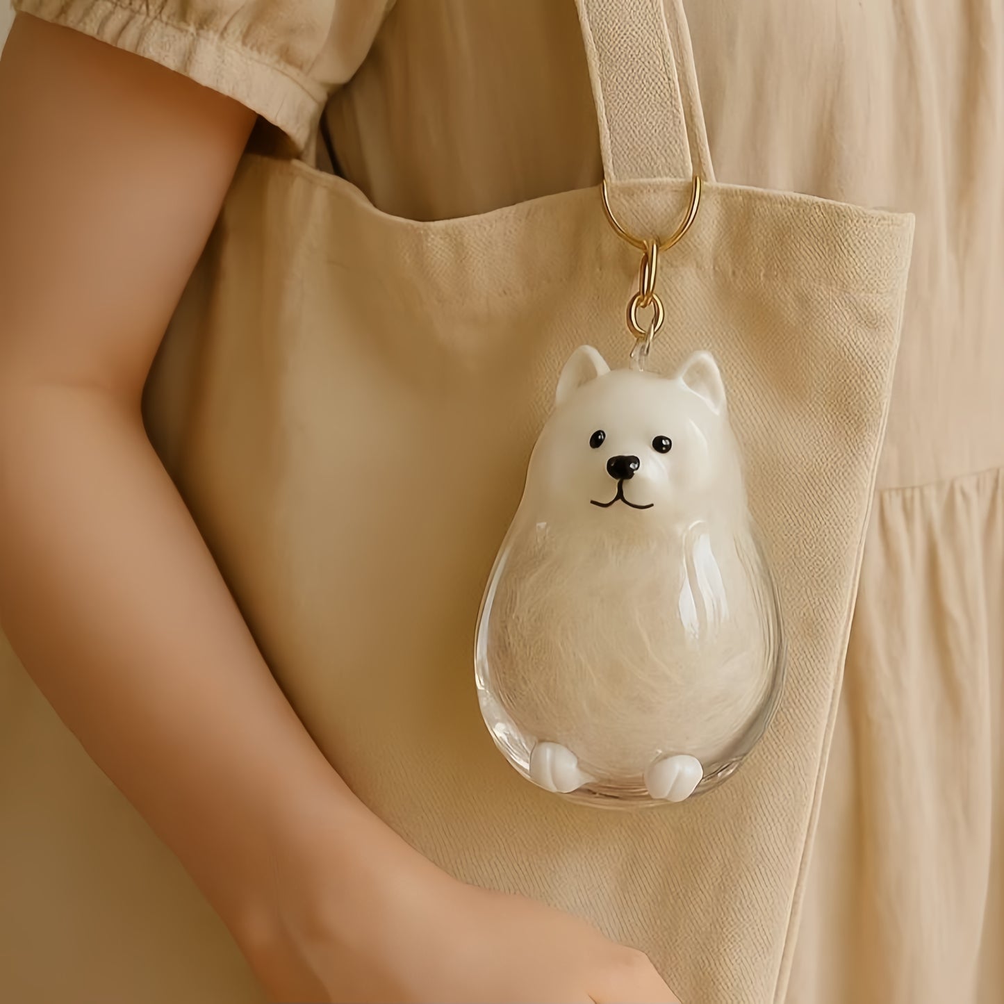 Puppy Kitty Hair Pendant Key Chain