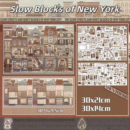 Slow Streets 3D Sticker | 5 Cute Miniature Scenes