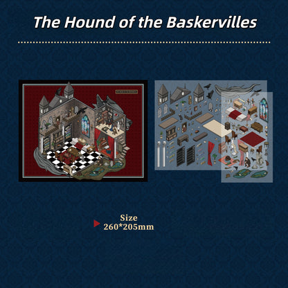Sherlock Holmes 3D Sticker | 4 Cute Miniature Scenes