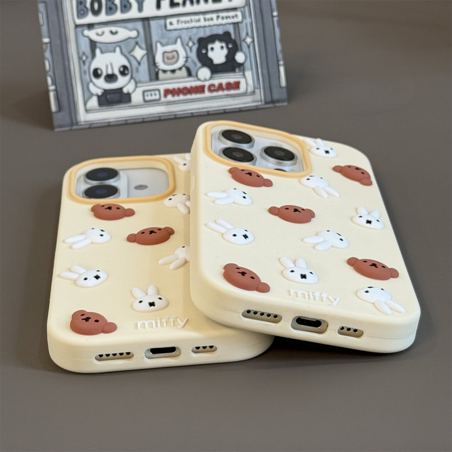 Bear and Bunny Silicone Phone Case