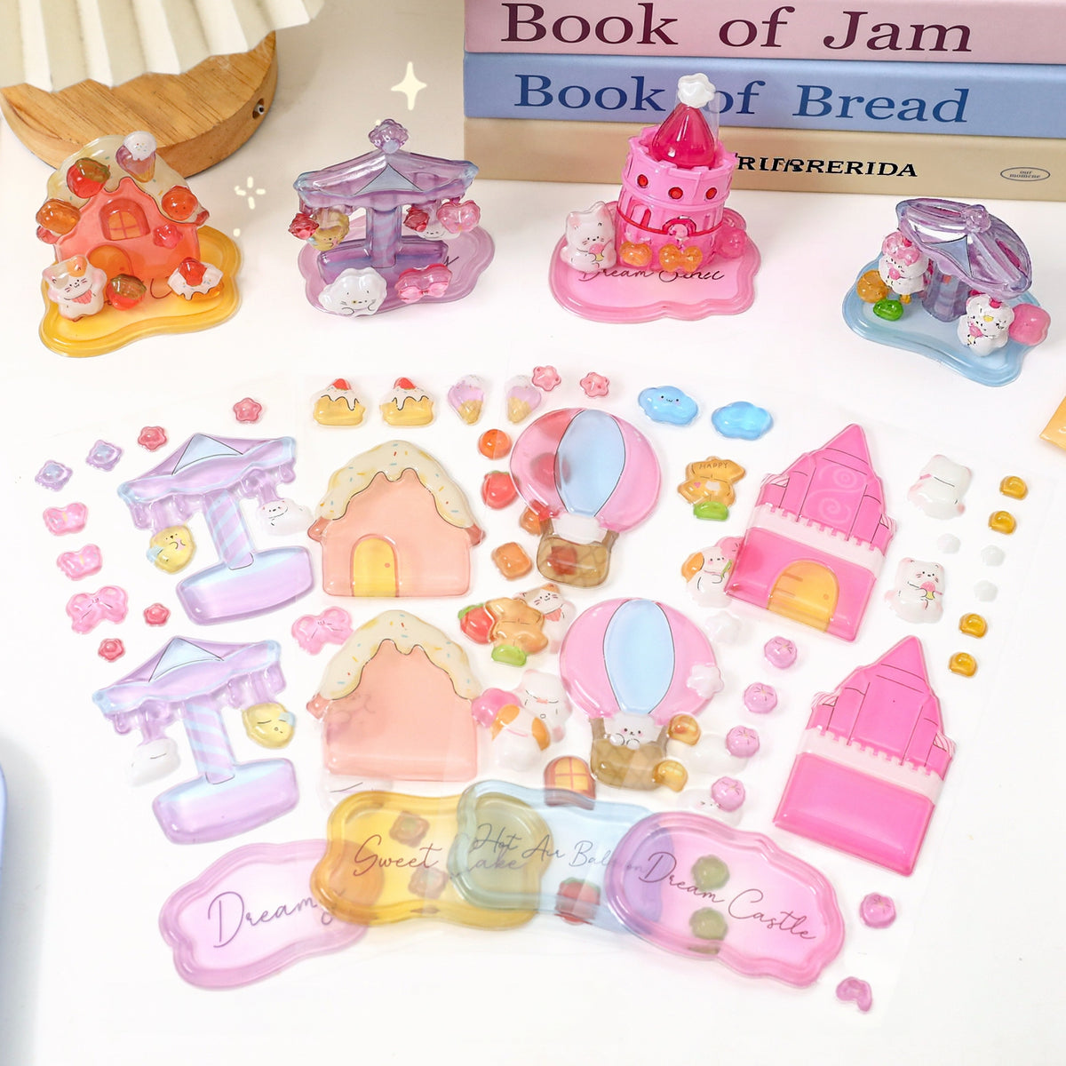 Nighttime Magic 3D Stackable Stickers | 4 Cute Miniature Themes