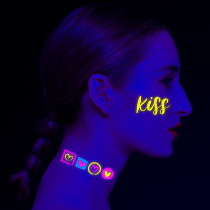 Neon Crush UV Reactive Temporary Tattoo
