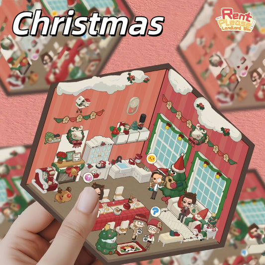 Festival Celebration 3D Sticker | 2 Cute Miniature Scenes