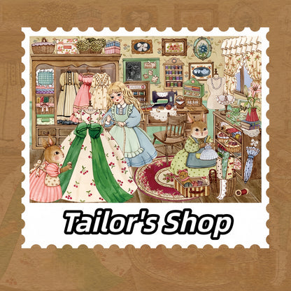 Hand-drawn Fairytale 3D Sticker | 4 Cute Miniature Scenes