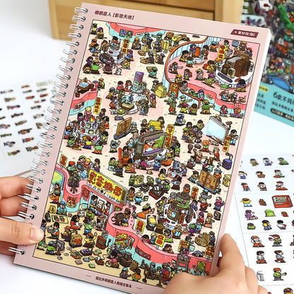 People Everywhere 3D Sticker Book