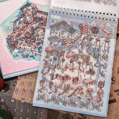 Ancient Chinese Pavillion 3D Sticker Book