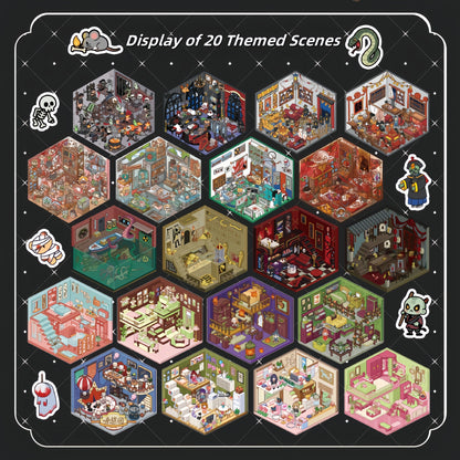 Horror Adventure 3D Sticker Book (20 Themes)
