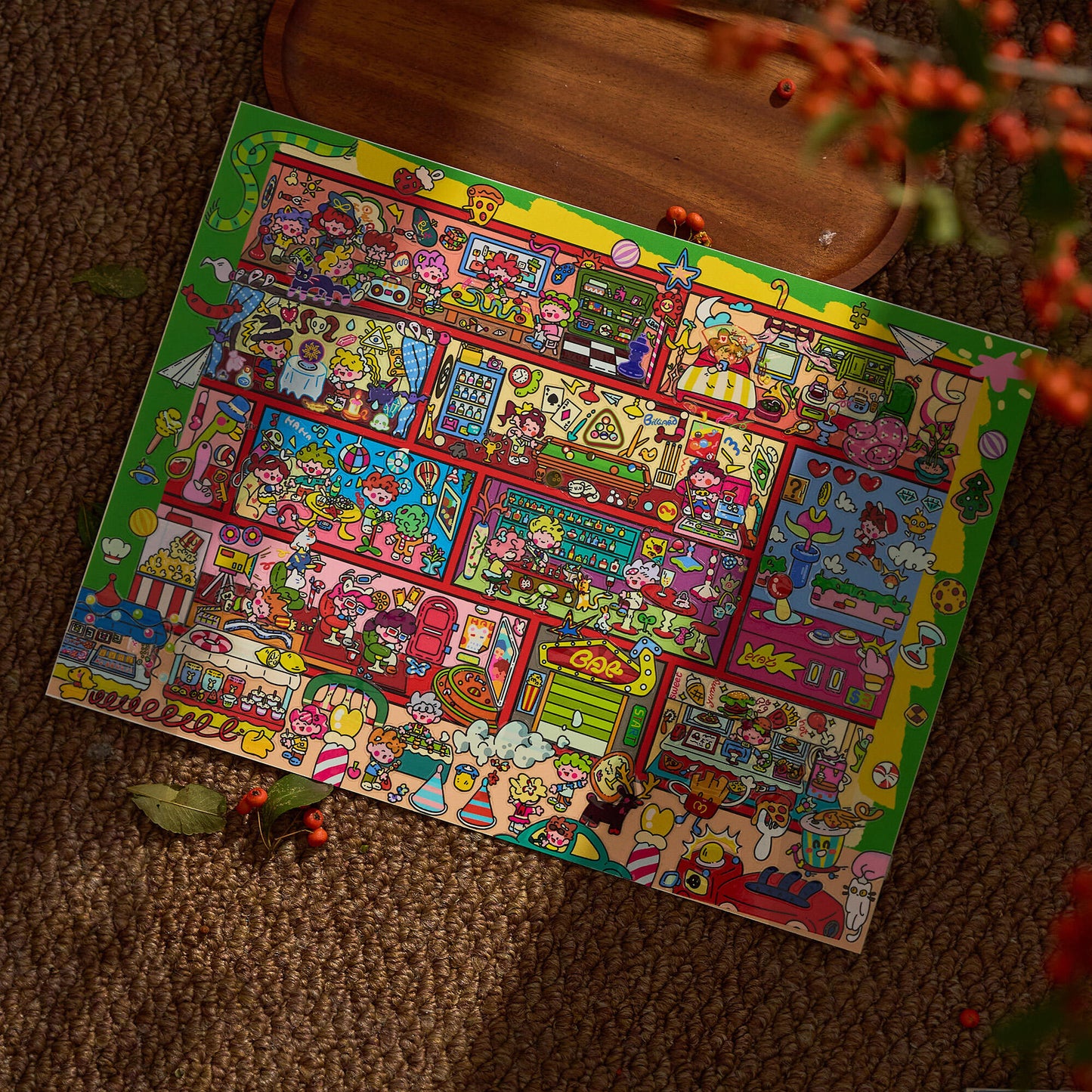Scenes of Homecoming 3D Sticker | 3 Cute Miniature Scenes