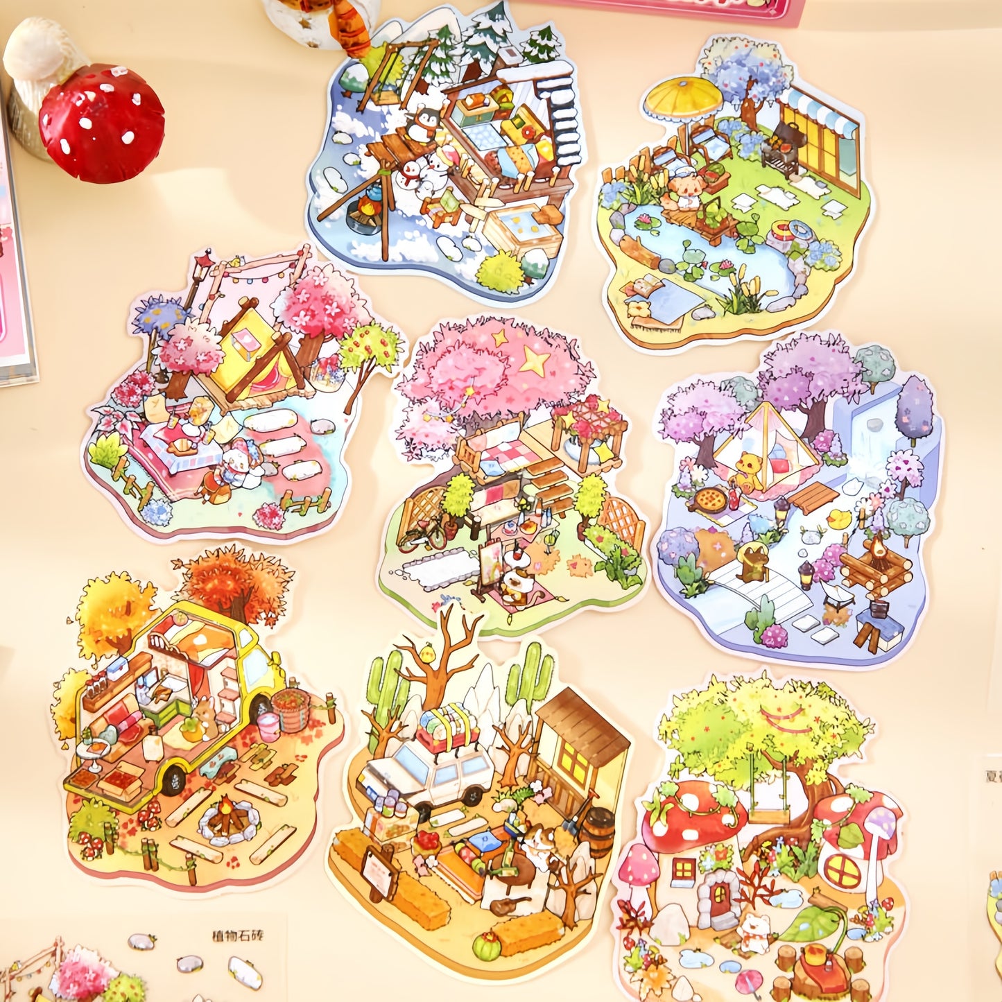 Camping Time 3D Sticker Book