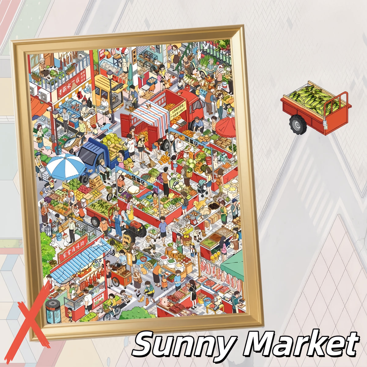 Sunlit Journeys 3D Sticker | 4 Cute Miniature Scenes