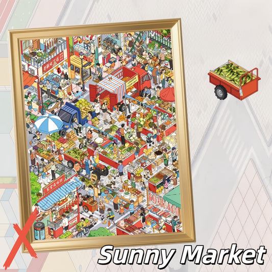 Sunlit Journeys 3D Sticker | 4 Cute Miniature Scenes