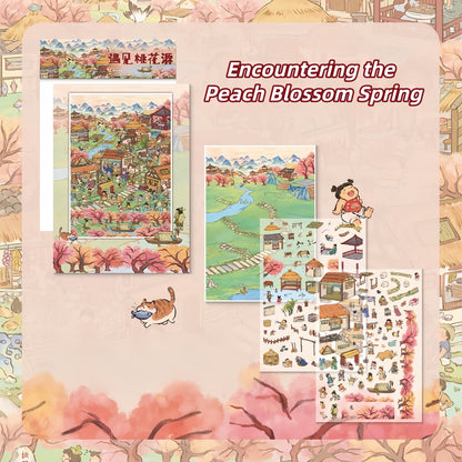 Travel Guide 3D Sticker | 4 Cute Miniature Scenes