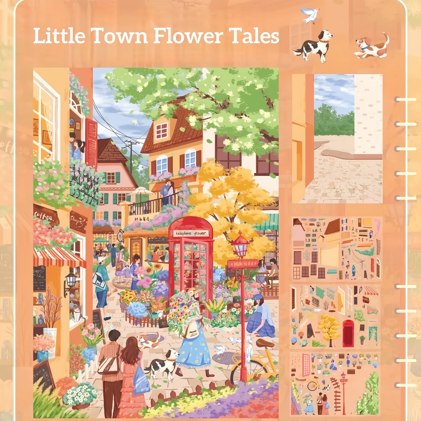Little Town Stories 3D Sticker | 4 Cute Miniature Scenes