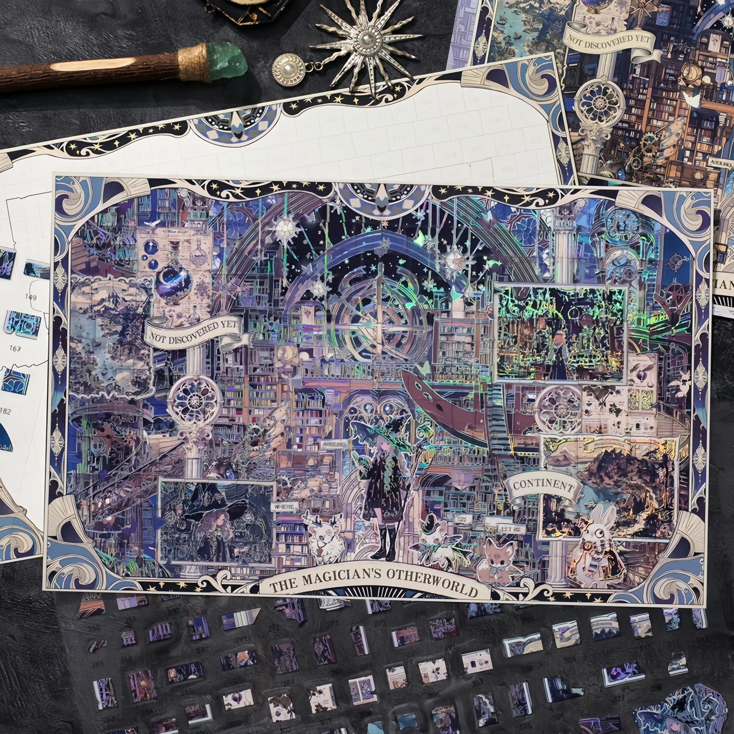 The Pivot of Resonant Heavens Series 3D Sticker | 2 Cute Miniature Scenes