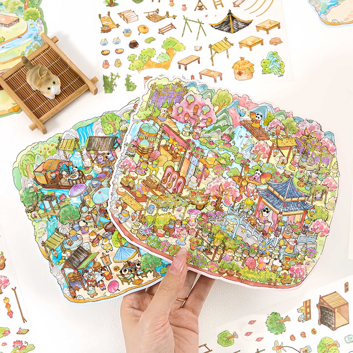 Fair Anthology 3D Sticker | 4 Cute Miniature Scenes