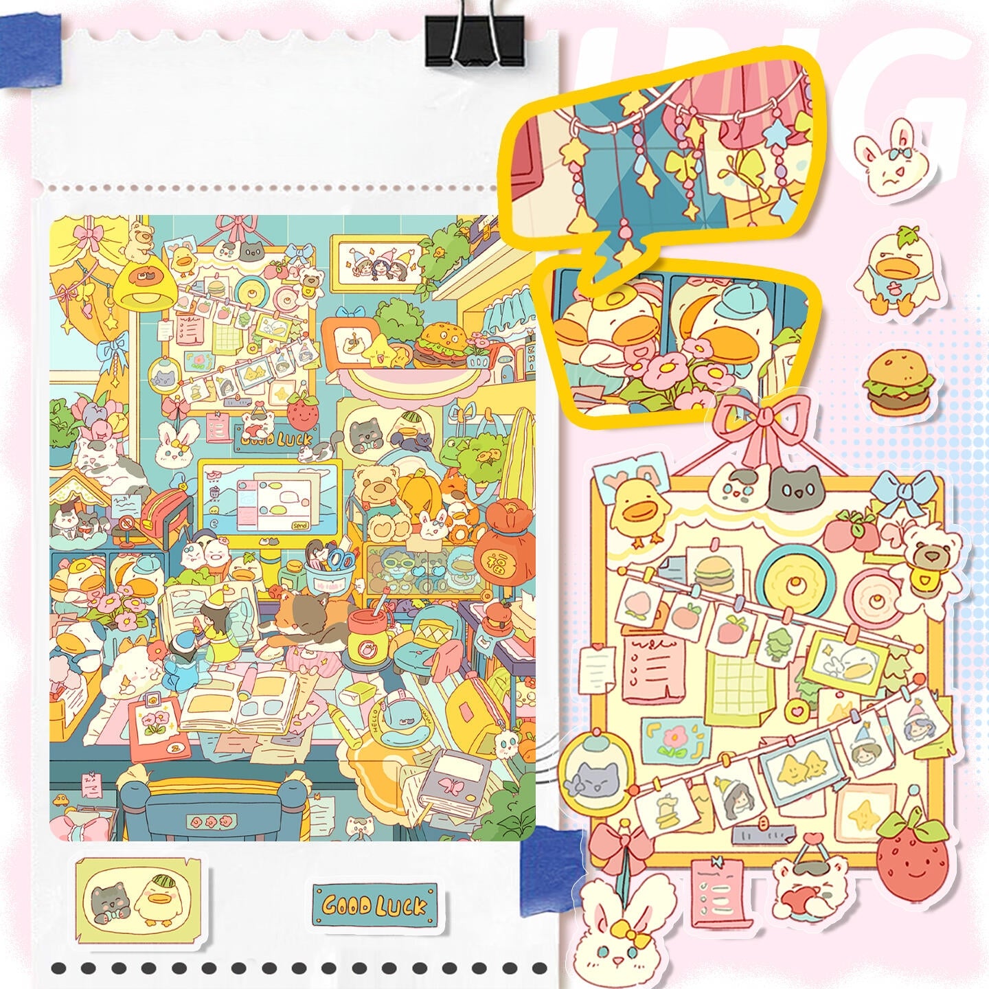 Desktop Tiny Worlds 3D Sticker | 4 Cute Miniature Scenes