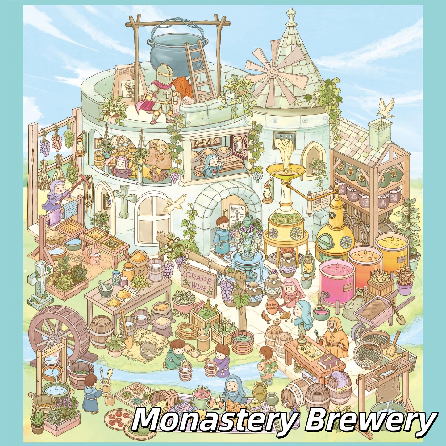 Mystic Workshop 3D Sticker | 3 Cute Miniature Scenes