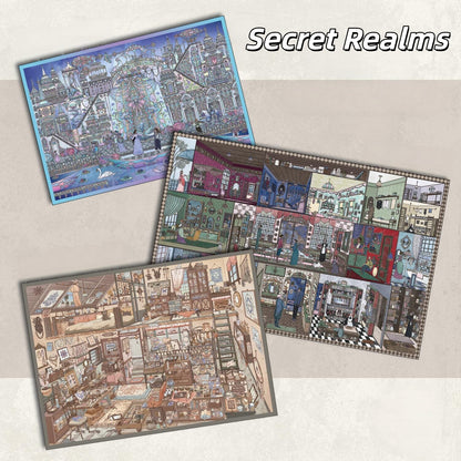 Secret Realms 3D Sticker | 3 Cute Miniature Scenes