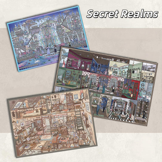 Secret Realms 3D Sticker | 3 Cute Miniature Scenes