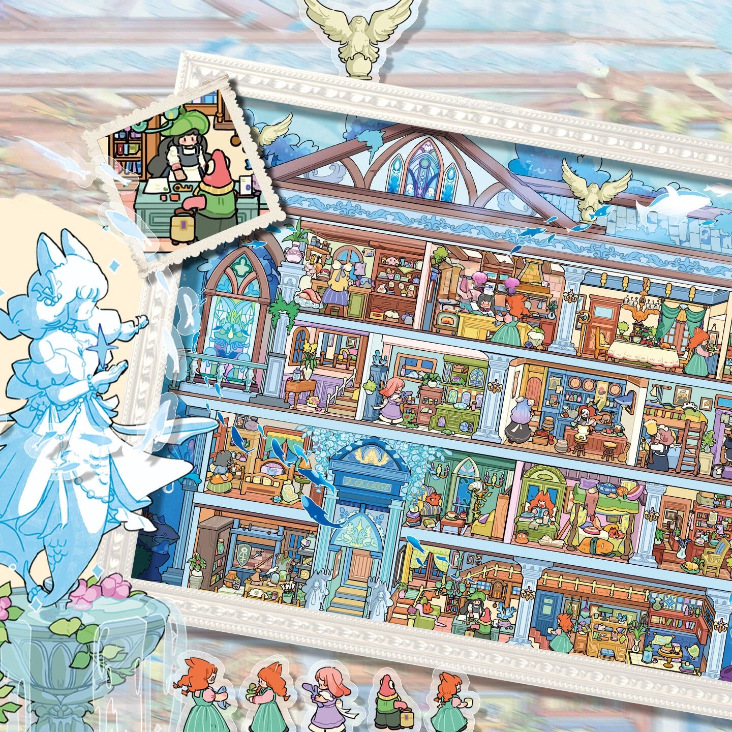Diorama Fantasy Series 3D Sticker | 2 Cute Miniature Scenes