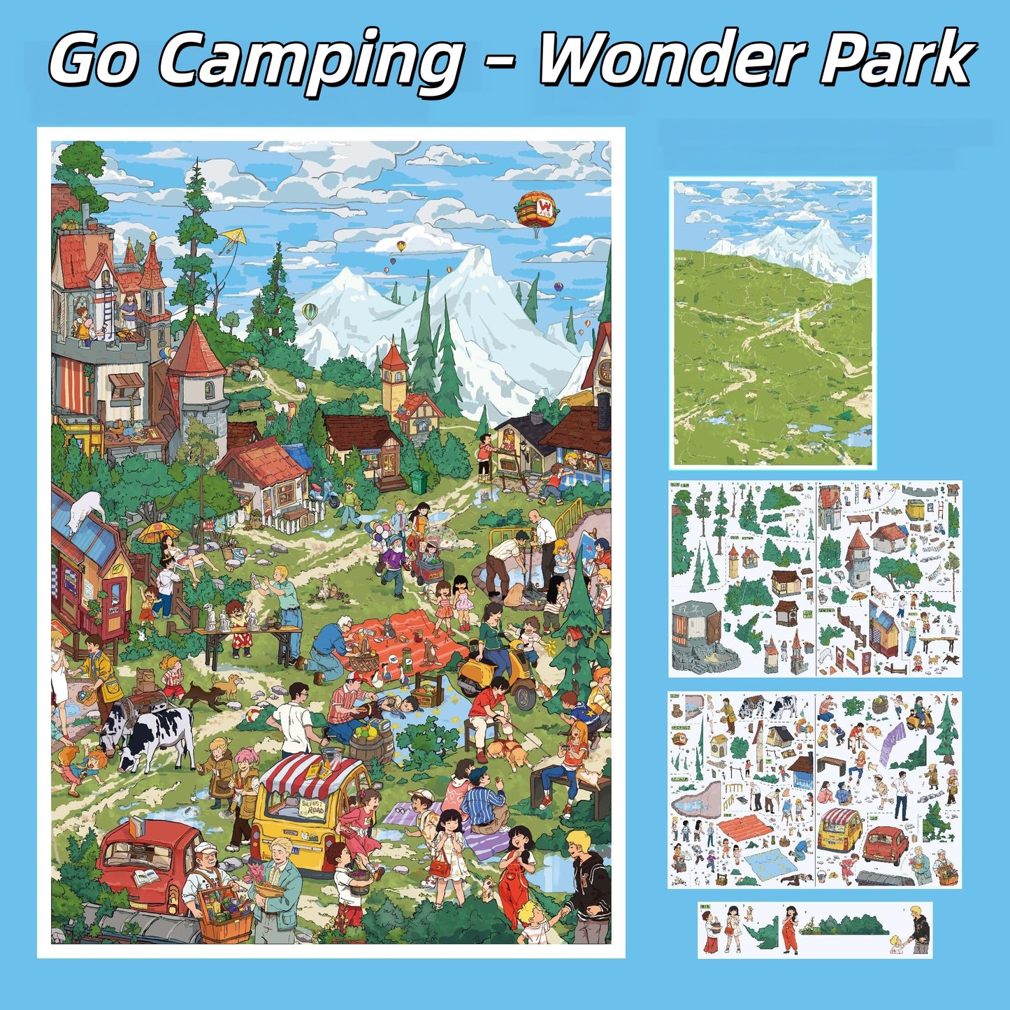 Among the Trees 3D Sticker | 3 Cute Miniature Scenes