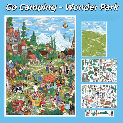 Among the Trees 3D Sticker | 3 Cute Miniature Scenes