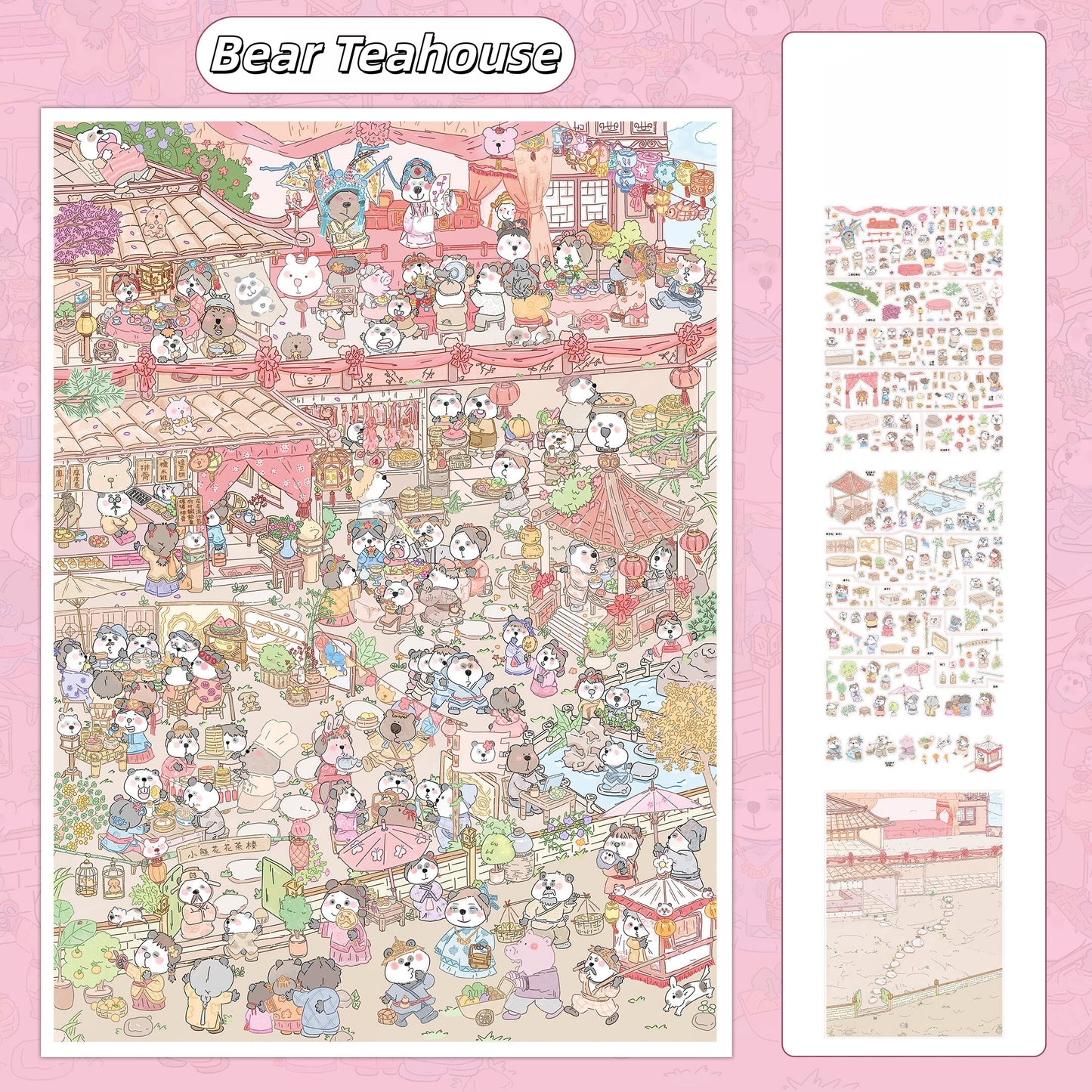 Collection of Small Flower Series 3D Sticker | 4 Cute Miniature Scenes