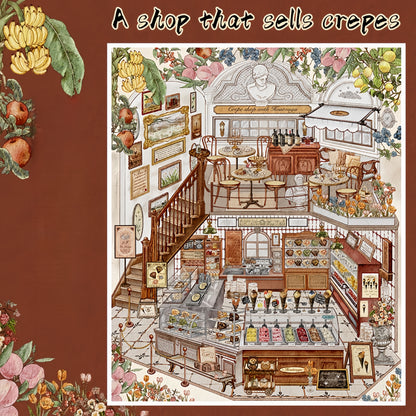 Elegant Retreat 3D Sticker | 2 Cute Miniature Scenes