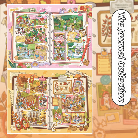 The Journal Collection 3D Sticker | 2 Cute Miniature Scenes
