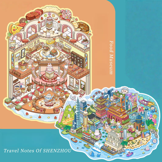 Whimsical World 3D Sticker | 2 Cute Miniature Scenes