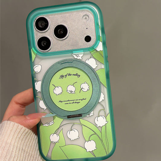 Elegant Lily of the Valley Stand Acrylic Phone Case