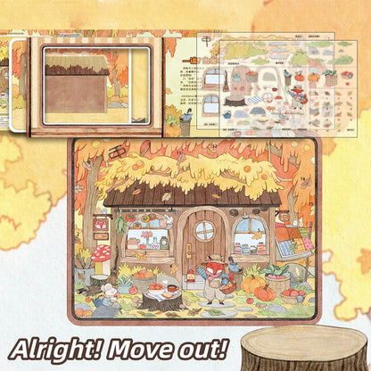 WaSai Town 3D Sticker | 3 Cute Miniature Scenes