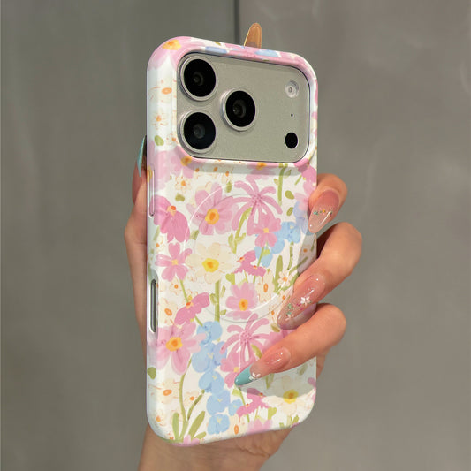 Flower Quicksand Magnetic Stand Acrylic Phone Case