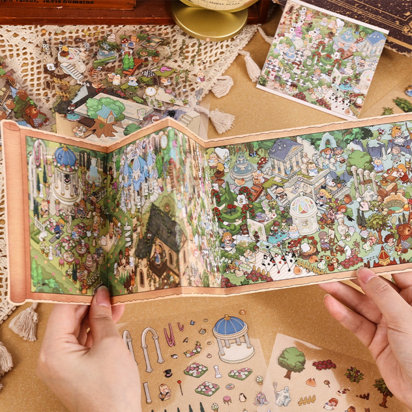 Fantasy Realm 3D Sticker | 2 Cute Miniature Scenes