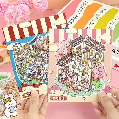Cute World 3D Sticker Book