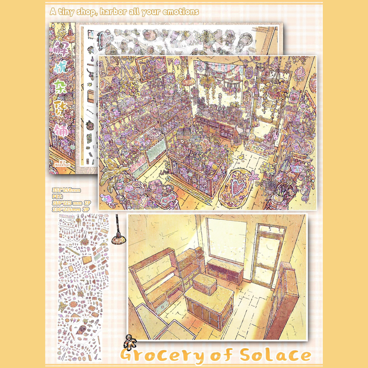 Mystic Corners 3D Sticker | 4 Cute Miniature Scenes