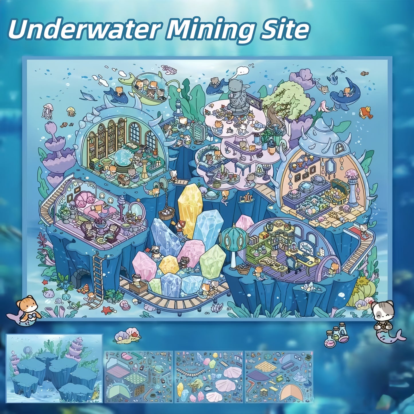 Whimsical Life 3D Sticker | 2 Cute Miniature Scenes