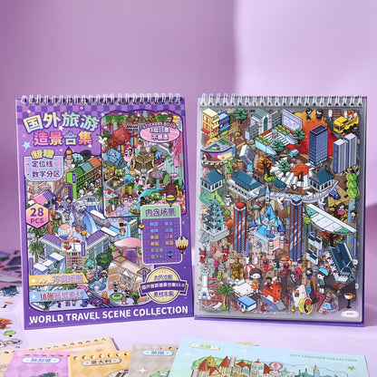 Overseas City Travel 3D Sticker Book