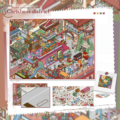 Streetscape 3D Sticker | 2 Cute Miniature Scenes