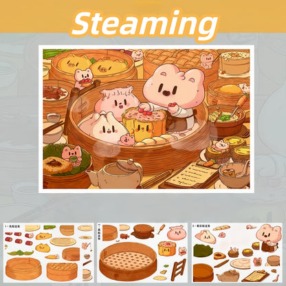 Cooking 3D Sticker | 3 Cute Miniature Scenes
