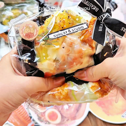 Three-Layer Black Gold Pineapple Fried Chicken Burger Squishy