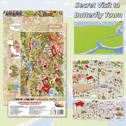 Fantastic Streetscape 3D Sticker | 6 Cute Miniature Scenes