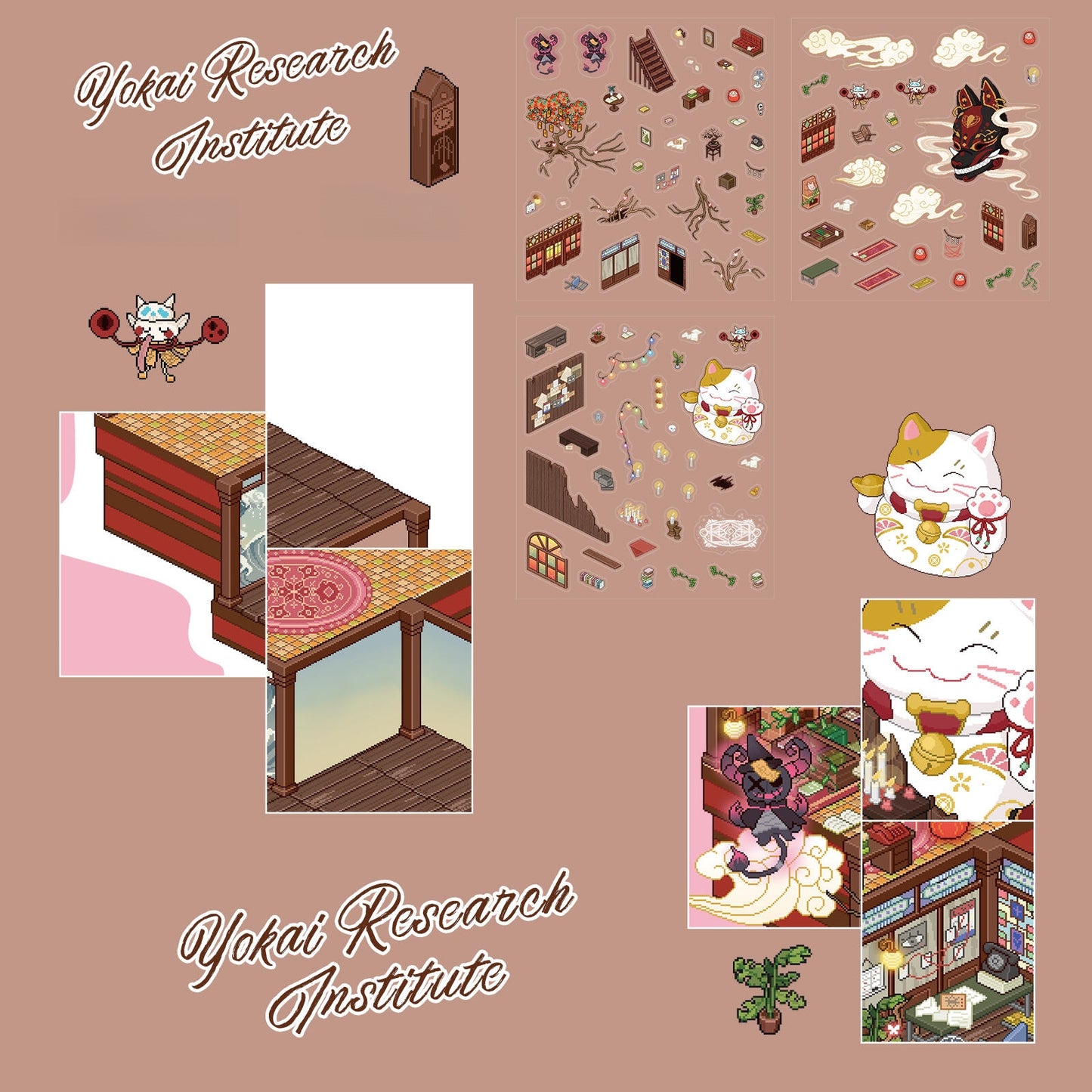 Yokai Research Institute 3D Sticker