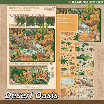 Natural Wonders 3D Sticker | 2 Cute Miniature Scenes