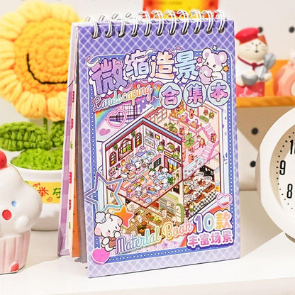 Tiny Animal Wonders 3D Sticker Material Book 2.0 – Purple Book(10 Scenes) | Pink Book(10 Scenes)