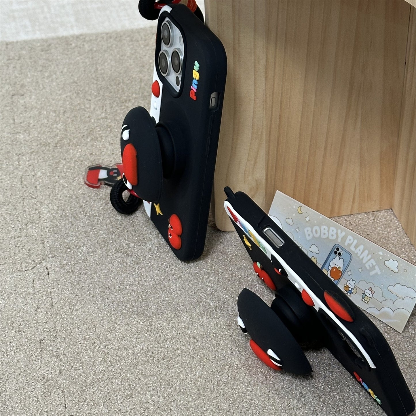 Pingu Penguin Stand Silicone Phone Case