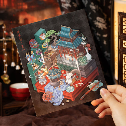 Strange Events Record 3D Sticker | 2 Cute Miniature Scenes